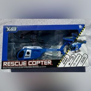 Blue Emergency Rescue Copter Toy - Rescue Copter